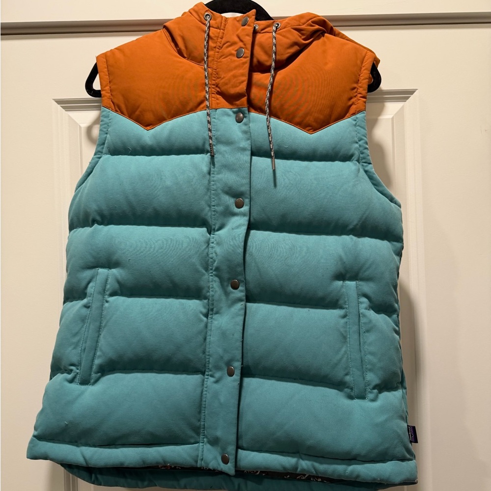 Patagonia Orange and Teal Vest